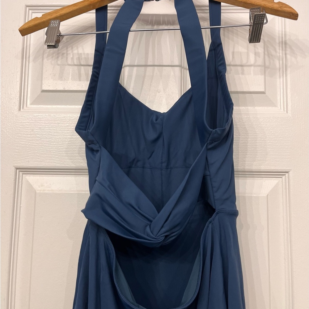 HALARA Backless meridian blue Dress size medium NWT - Picture 14 of 16